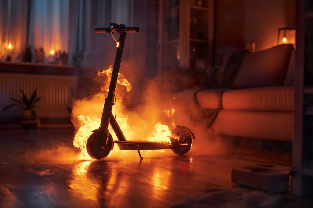 electric scooter lithium ion battery fire